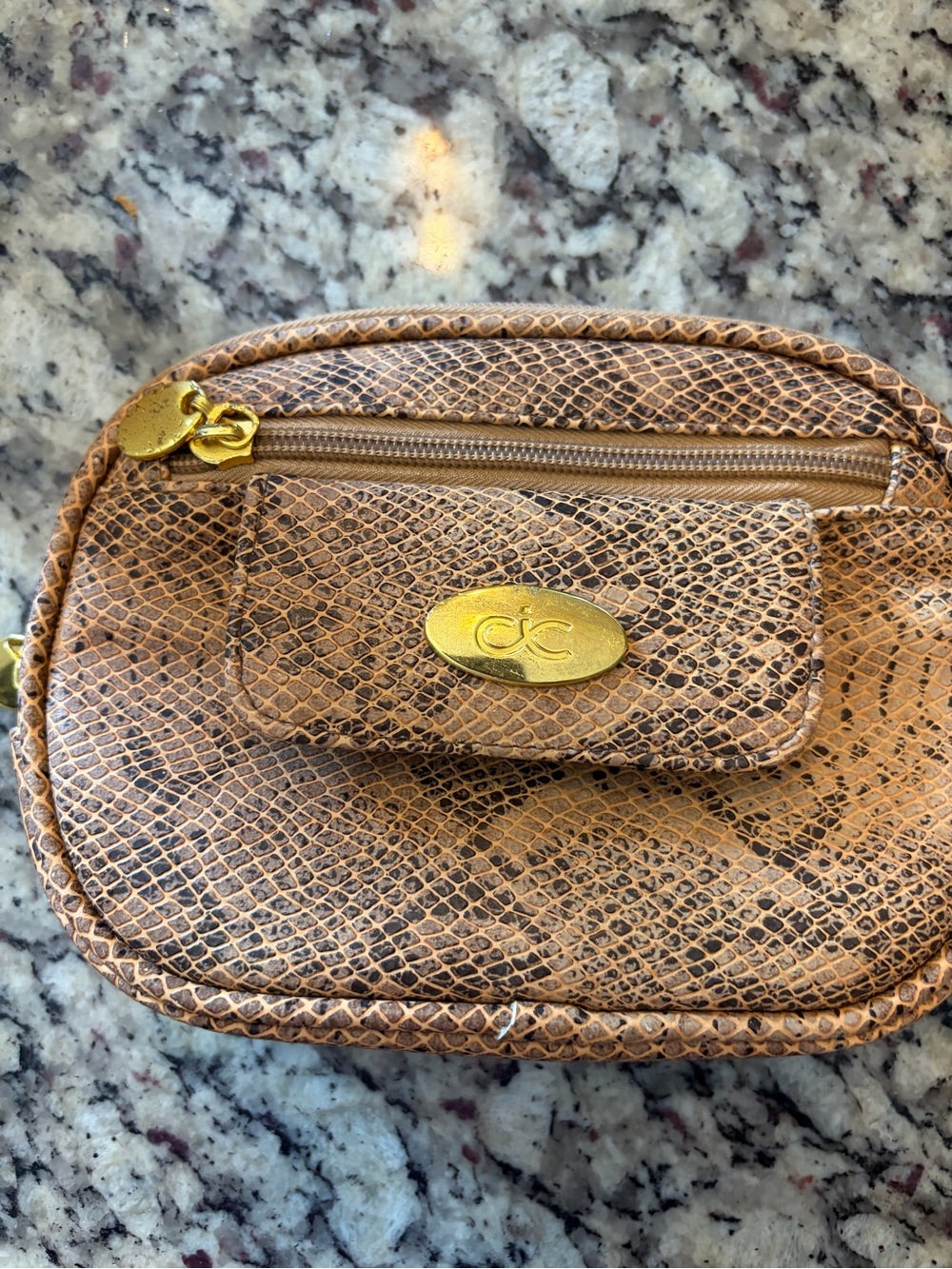 Samantha Brown Cool-It Caddy Snakeskin Insulated Cosmetic Travel Bag